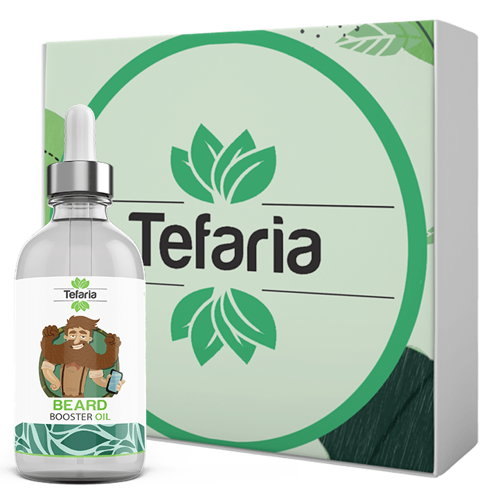 Tefaria beard oil serum in high-quality dropper bottle for effective skincare